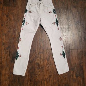 Isabel Marant White Embroidered Jeans